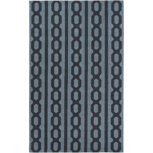 Lockhart 120 X 96 inch Blue and Black Area Rug, Wool