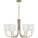 Adrian 6 Light 30 inch Aged Brass Chandelier Ceiling Light