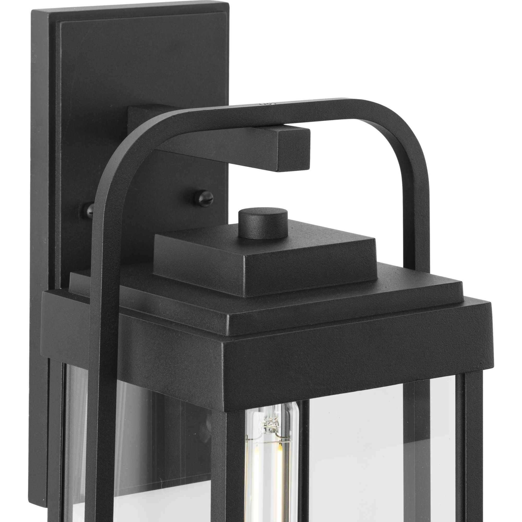 Walcott 1 Light 20 inch Textured Black Wall Lantern