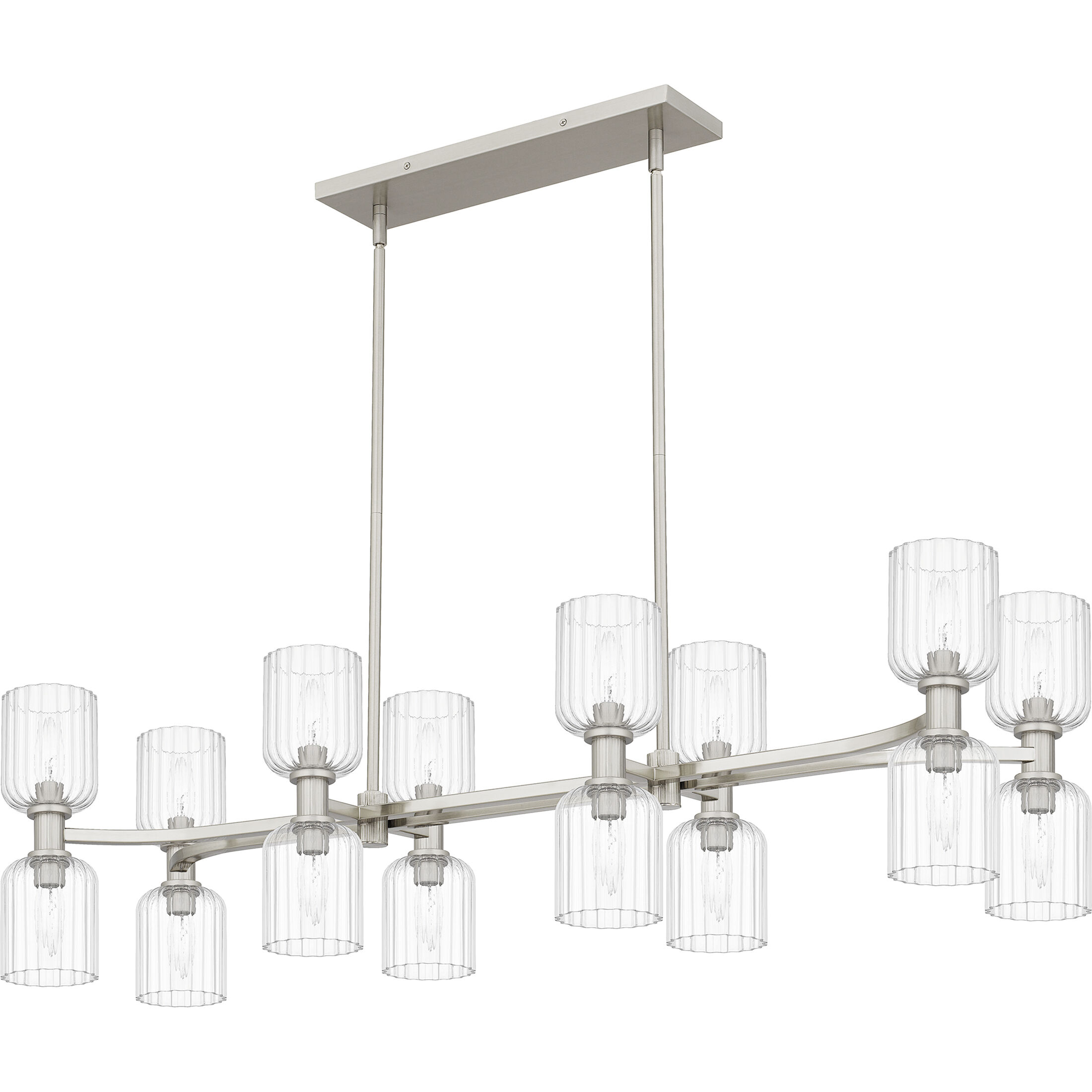 Ramada 16 Light 46 inch Brushed Nickel Island Light Ceiling Light, Large