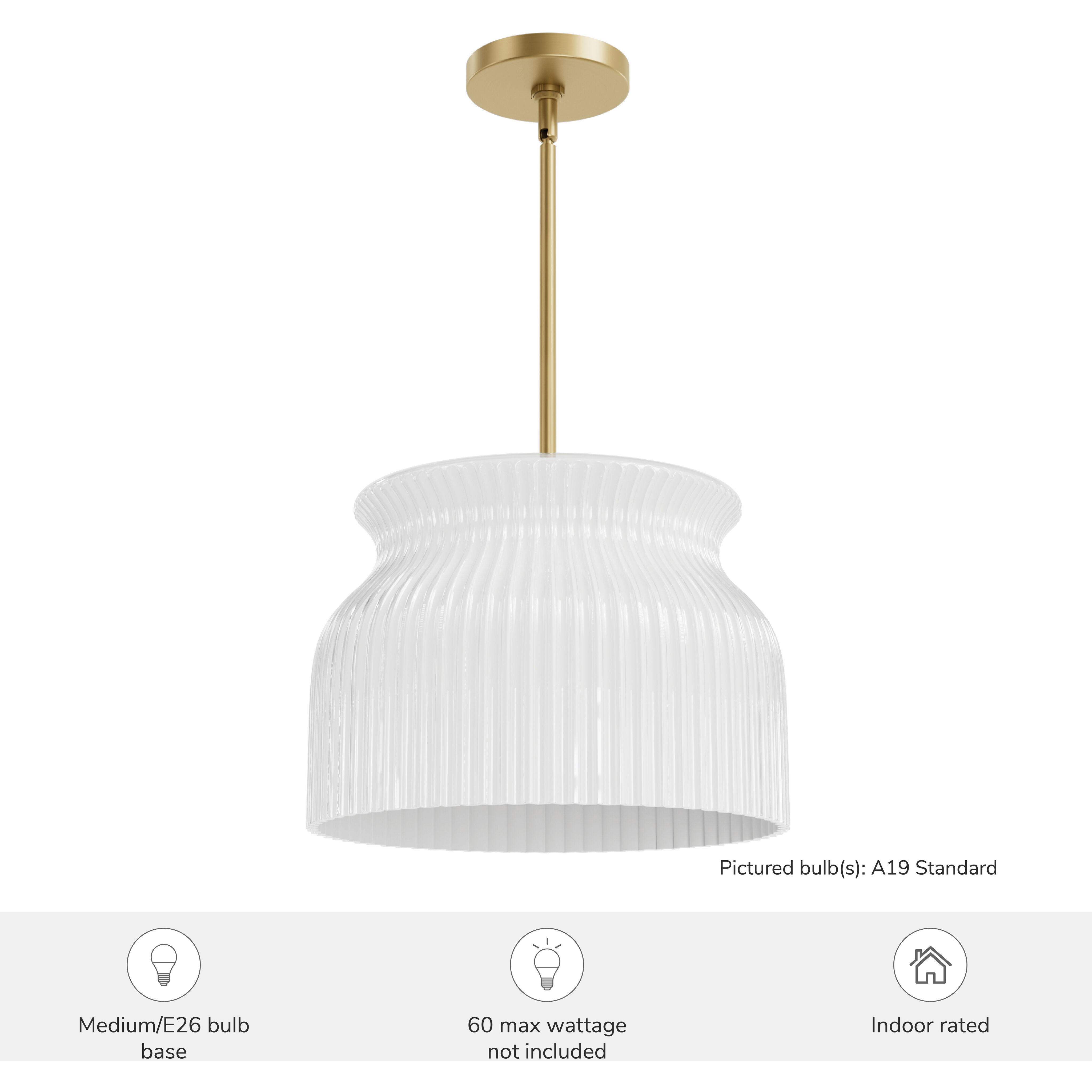 Harlowe 1 Light 14 inch Luxe Gold Pendant Ceiling Light, Medium