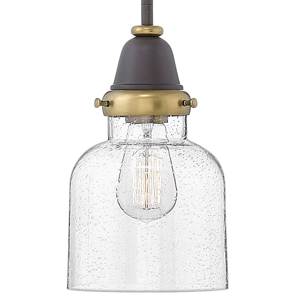 Academy 1 Light 6.5 inch Oil Rubbed Bronze with Heritage Brass Indoor Pendant Ceiling Light