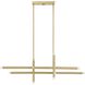 Manhattan LED 48 inch Brushed Gold Linear Chandelier Ceiling Light