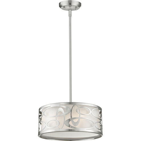 Opal 3 Light 14 inch Brushed Nickel Pendant Ceiling Light
