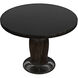 Portobello 40 X 40 inch Hand Rubbed Black with Light Brown Dining Table