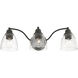 Montgomery 3 Light 23 inch Black Vanity Sconce Wall Light