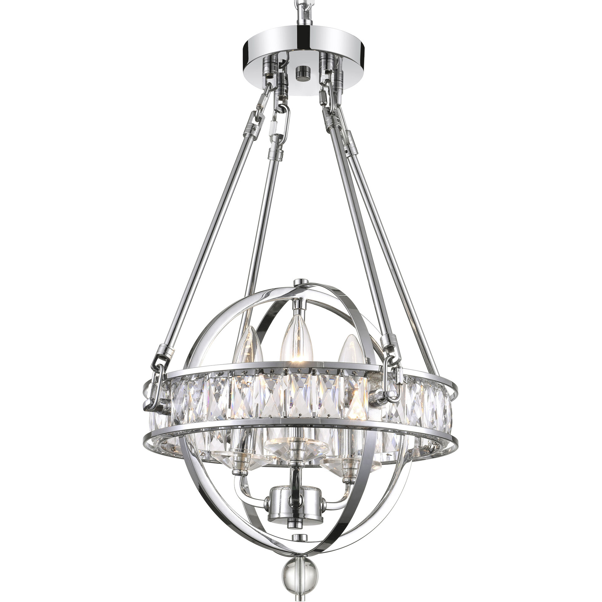 Arkansas 3 Light 12 inch Chrome Mini Chandelier Ceiling Light