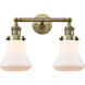 Franklin Restoration Bellmont LED 6 inch Antique Brass Bath Vanity Light Wall Light in Matte White Glass, Franklin Restoration
