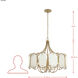 Panelist 6 Light 31.25 inch Brass Kisser Pendant Ceiling Light