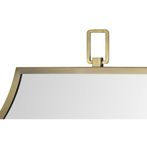 Calliope 45 X 30 inch Clear and Antique Brushed Brass Wall Mirror