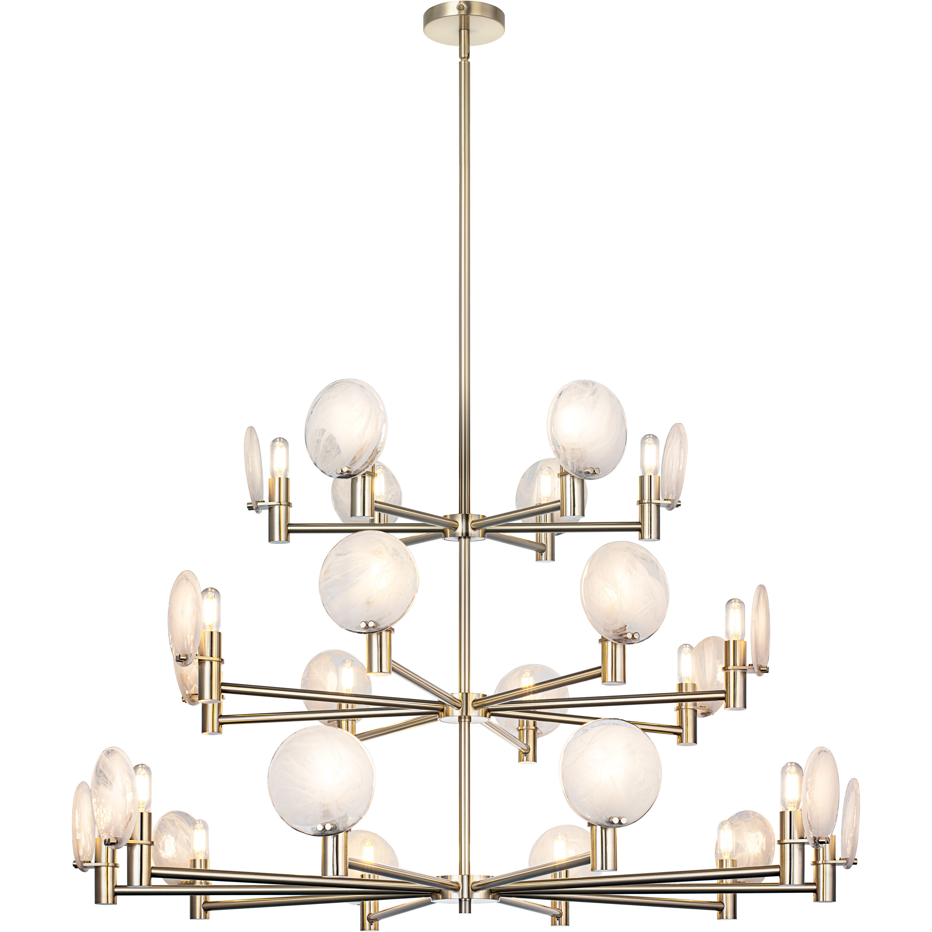 Cloudburst 24 Light 41 inch Champagne Gold Pendant Ceiling Light