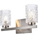 Cassie 2 Light 14 inch Stain Nickel Bath Sconce Wall Light