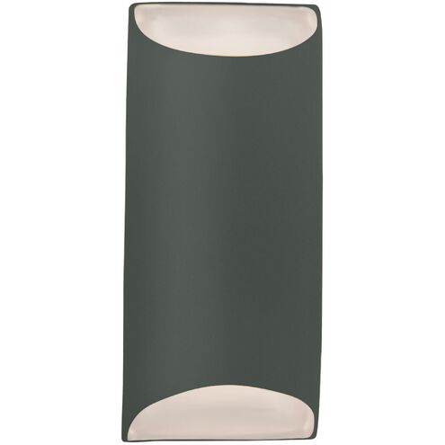 Ambiance LED 13.75 inch Pewter Green Outdoor Wall Sconce