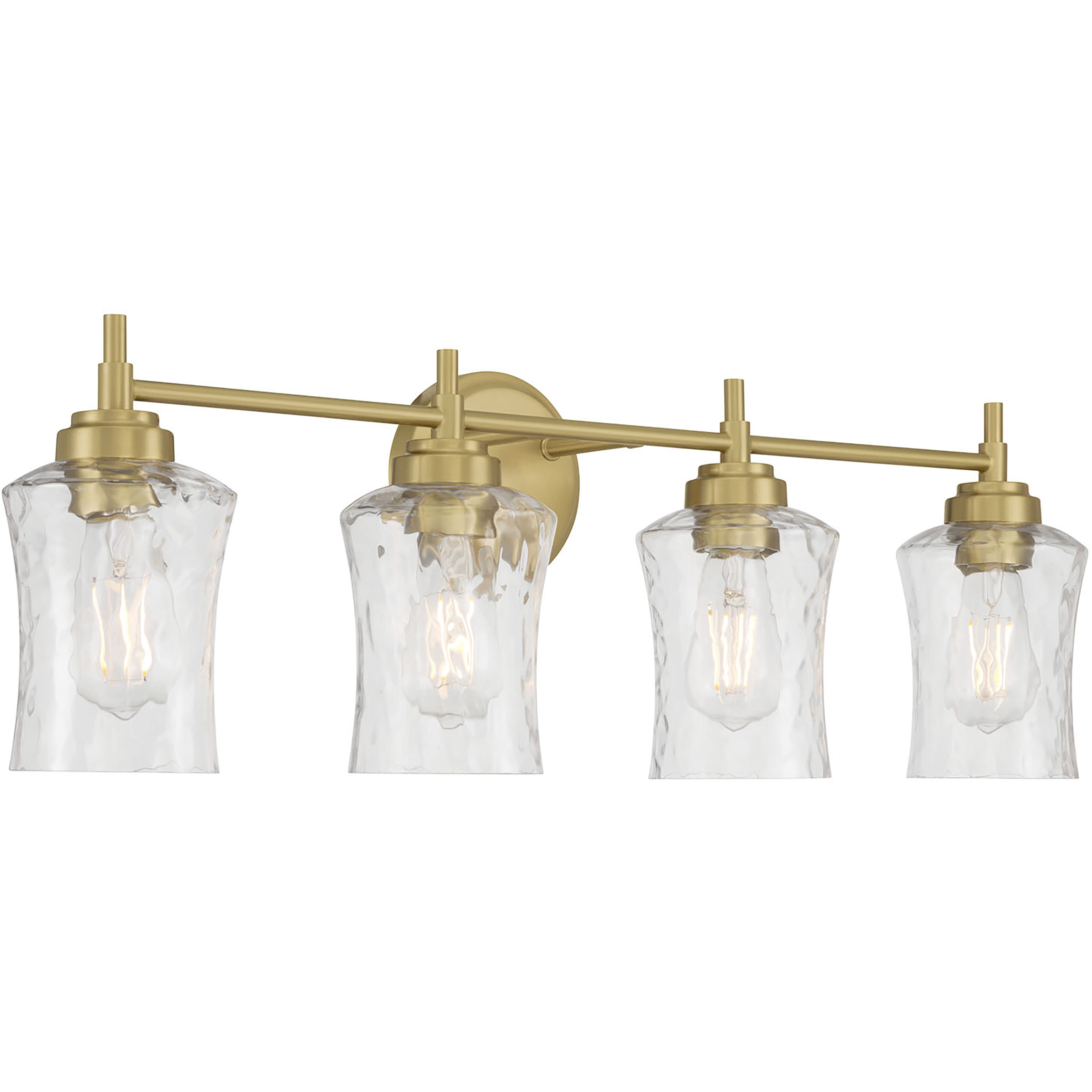 Clarvyn 4 Light 29.25 inch Vintage Brass Bathroom Vanity Light Wall Light