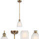 Ballston Brookfield 1 Light 6 inch Brushed Brass Pendant Ceiling Light in White Glass, Ballston