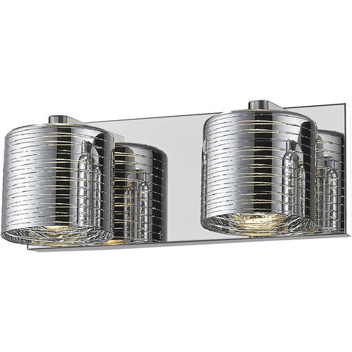 Sempter LED 12.5 inch Chrome Vanity Wall Light in 1.76, Chrome Glass