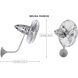 Matthews-Gerbar Bruna Parede 21 inch Polished Chrome Wall Fan, Matthews-Gerbar