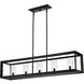 Smyth Island Light Ceiling Light in Matte Black, Clear Glass