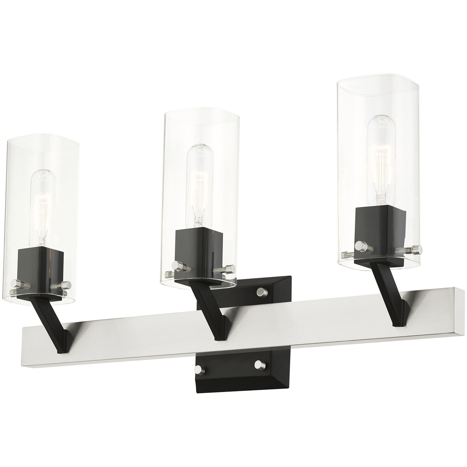 Beckett 3 Light 24 inch Brushed Nickel Vanity Sconce Wall Light