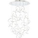 Vornado LED 26 inch Chrome Multi-Light Pendant Ceiling Light, dweLED