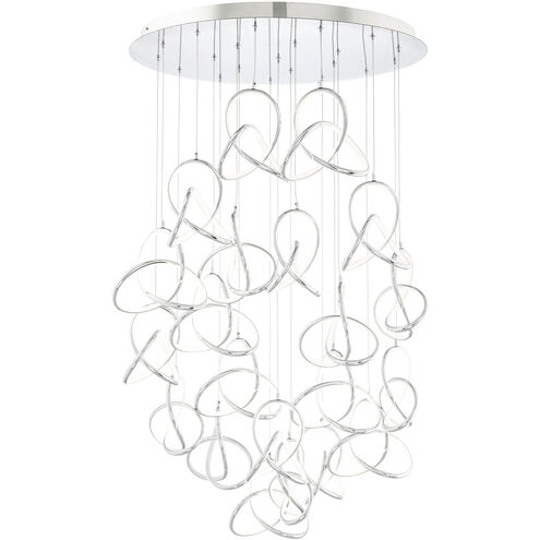 Vornado LED 26 inch Chrome Multi-Light Pendant Ceiling Light, dweLED