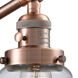 Canton 35 inch 60.00 watt Antique Copper Swing Arm Wall Light, Franklin Restoration