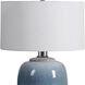 Blue Waters 27 inch 150.00 watt Cobalt and Aqua with Polished Nickel Table Lamp Portable Light