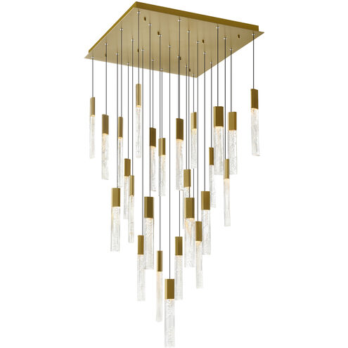 Greta LED 28 inch Brass Chandelier Ceiling Light