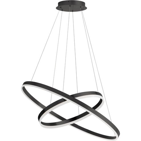 Circulo LED 29 inch Matte Black Chandelier Ceiling Light