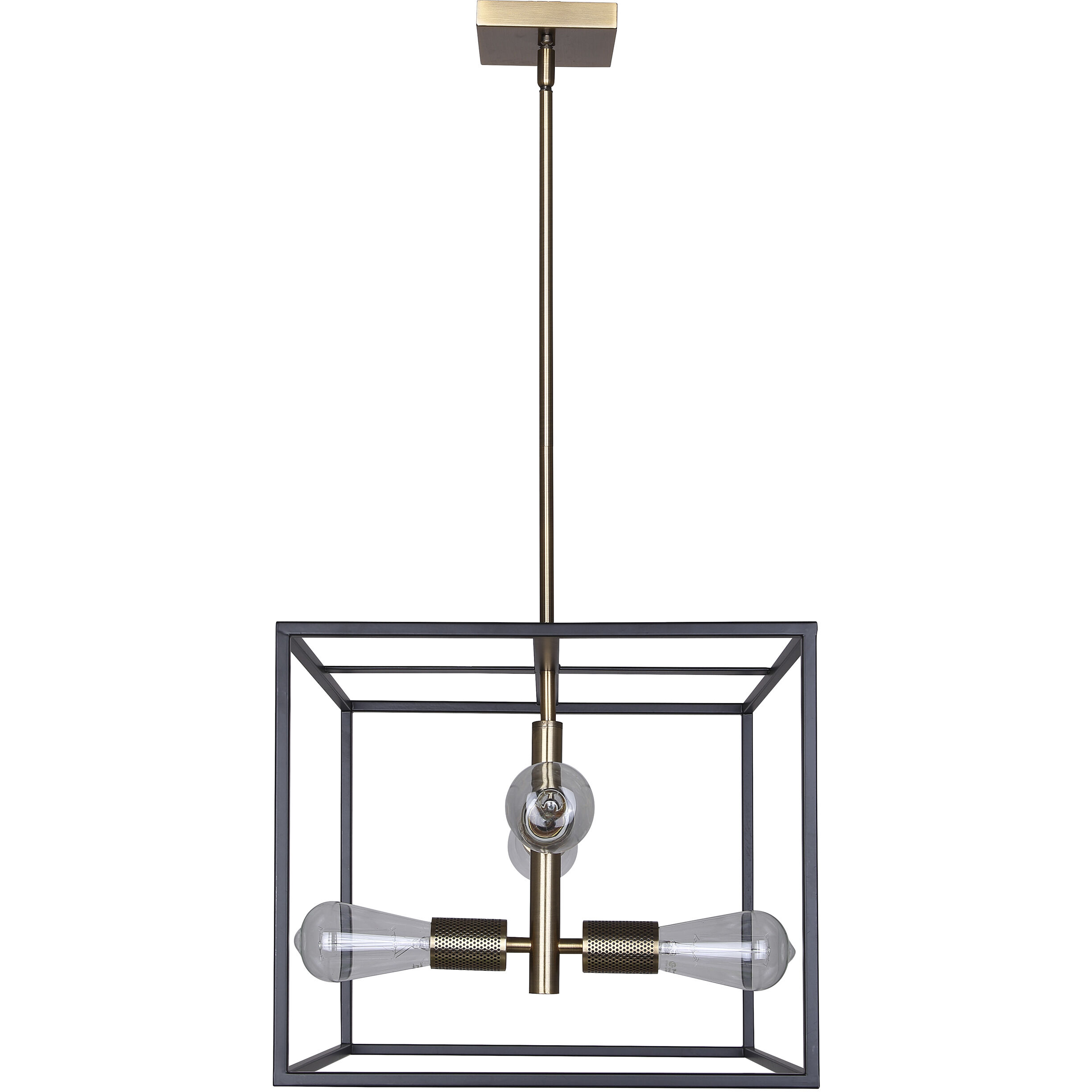 Bodie 4 Light 15 inch Black/Gold Chandelier Ceiling Light