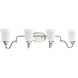 Wander 4 Light 34 inch Brushed Nickel Bath Vanity Wall Light, Design Series