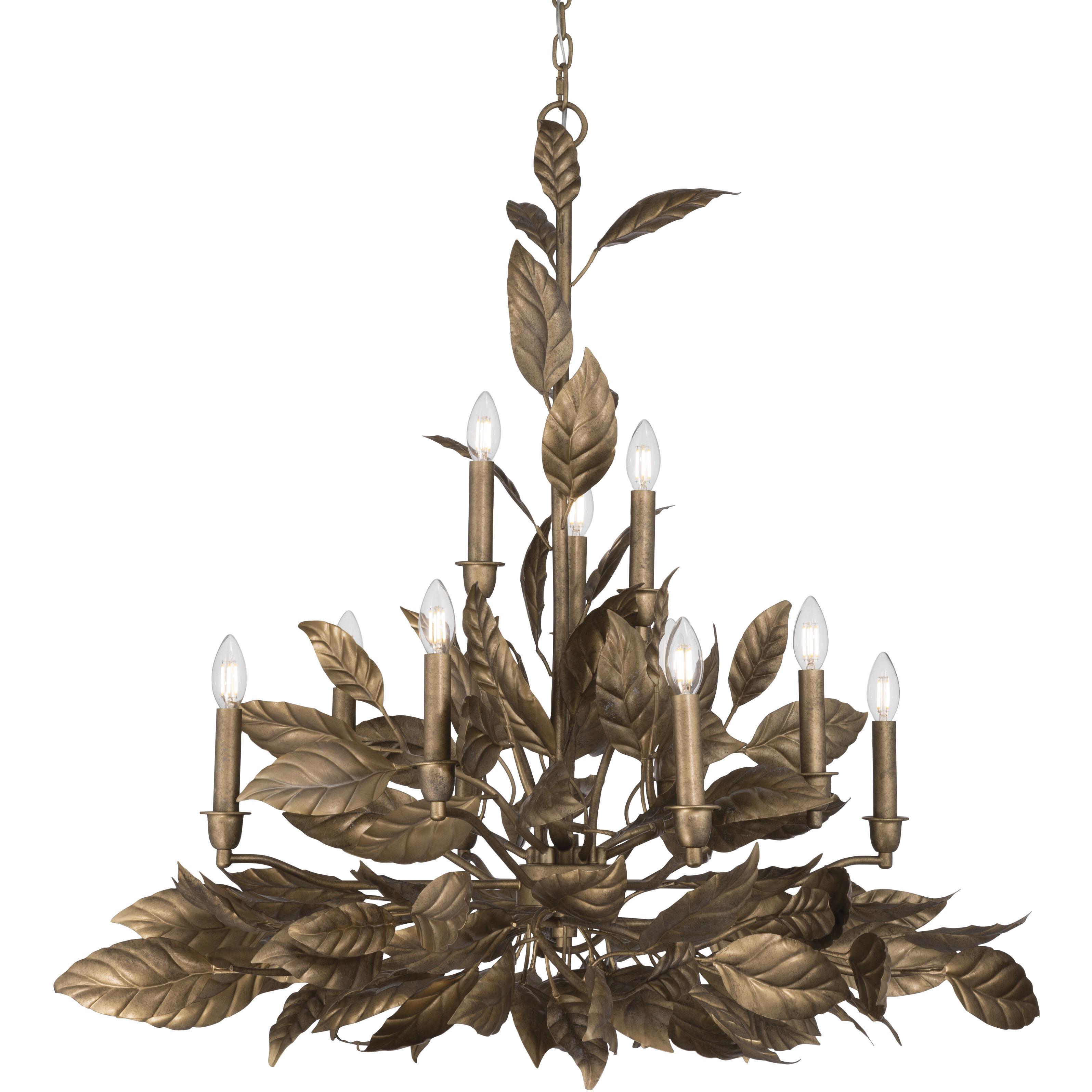 Seraphine 11 Light 40 inch Weathered Gold Chandelier Ceiling Light
