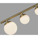 Cypress LED 7.38 inch Brushed Gold/Opal Glass Semi-Flush Mount Ceiling Light
