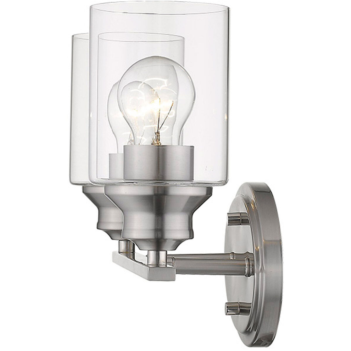 Gemma 2 Light 15 inch Satin Nickel Vanity Light Wall Light