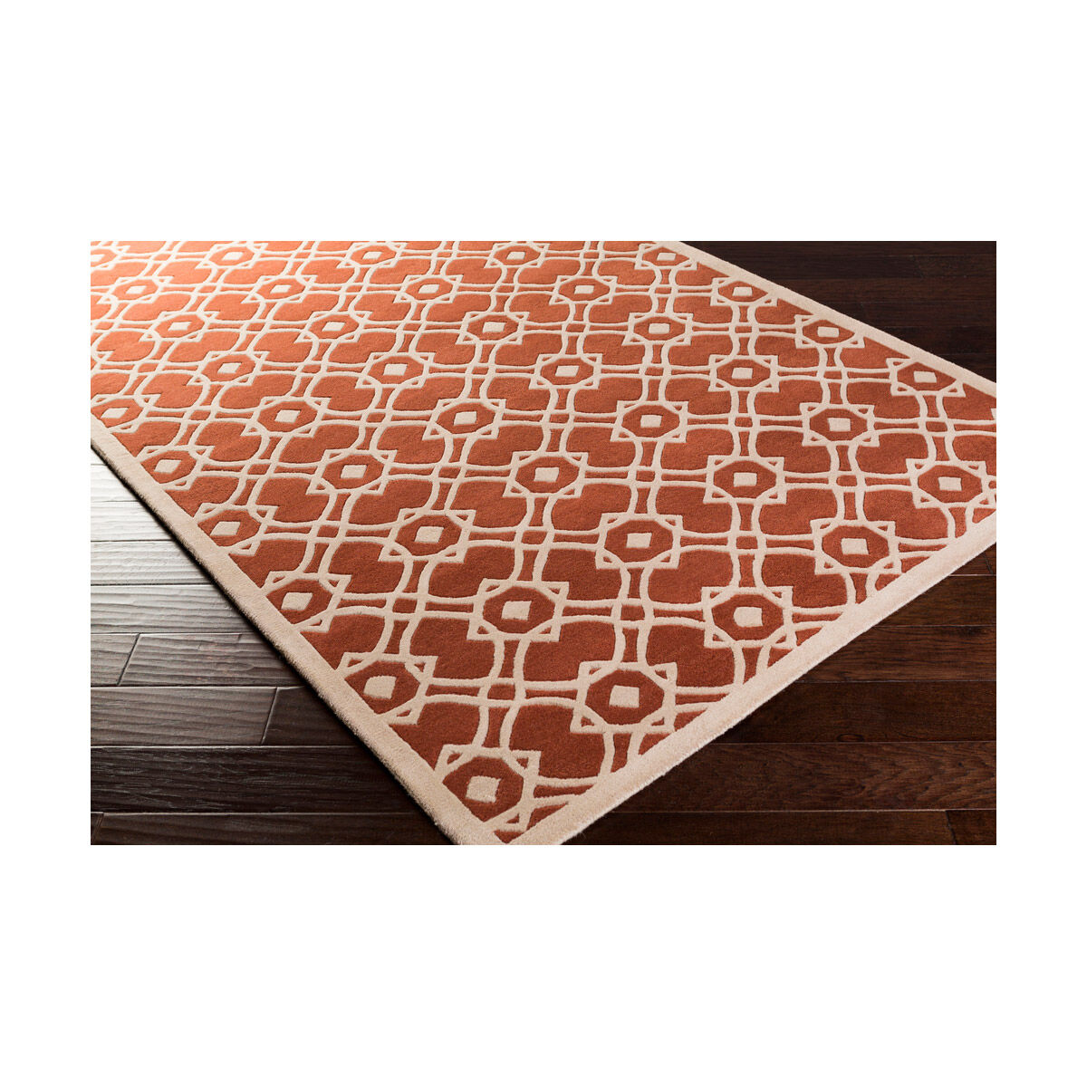 Goa 36 X 24 inch Red and Neutral Area Rug, Wool