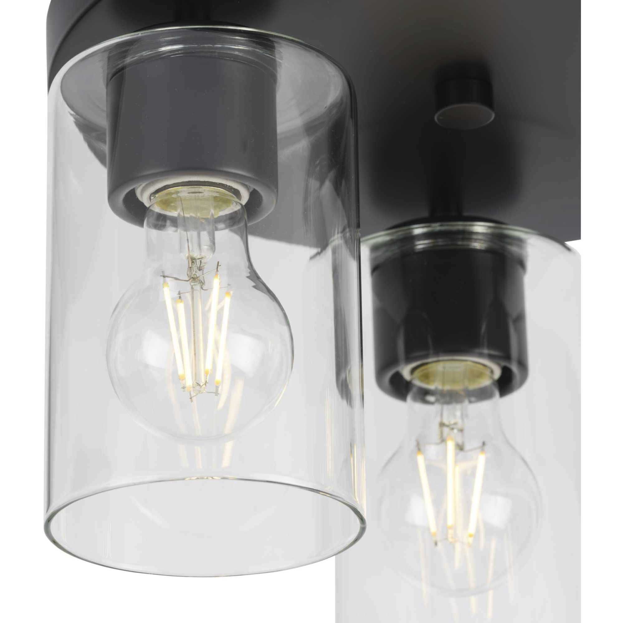 Cofield 3 Light 12 inch Matte Black Flushmount Ceiling Light