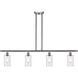 Ballston Clymer LED 48 inch Brushed Satin Nickel Island Light Ceiling Light in Clear Glass, Ballston