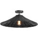 Bohemian 1 Light 22 inch Matte Black Semi-Flush Ceiling Light