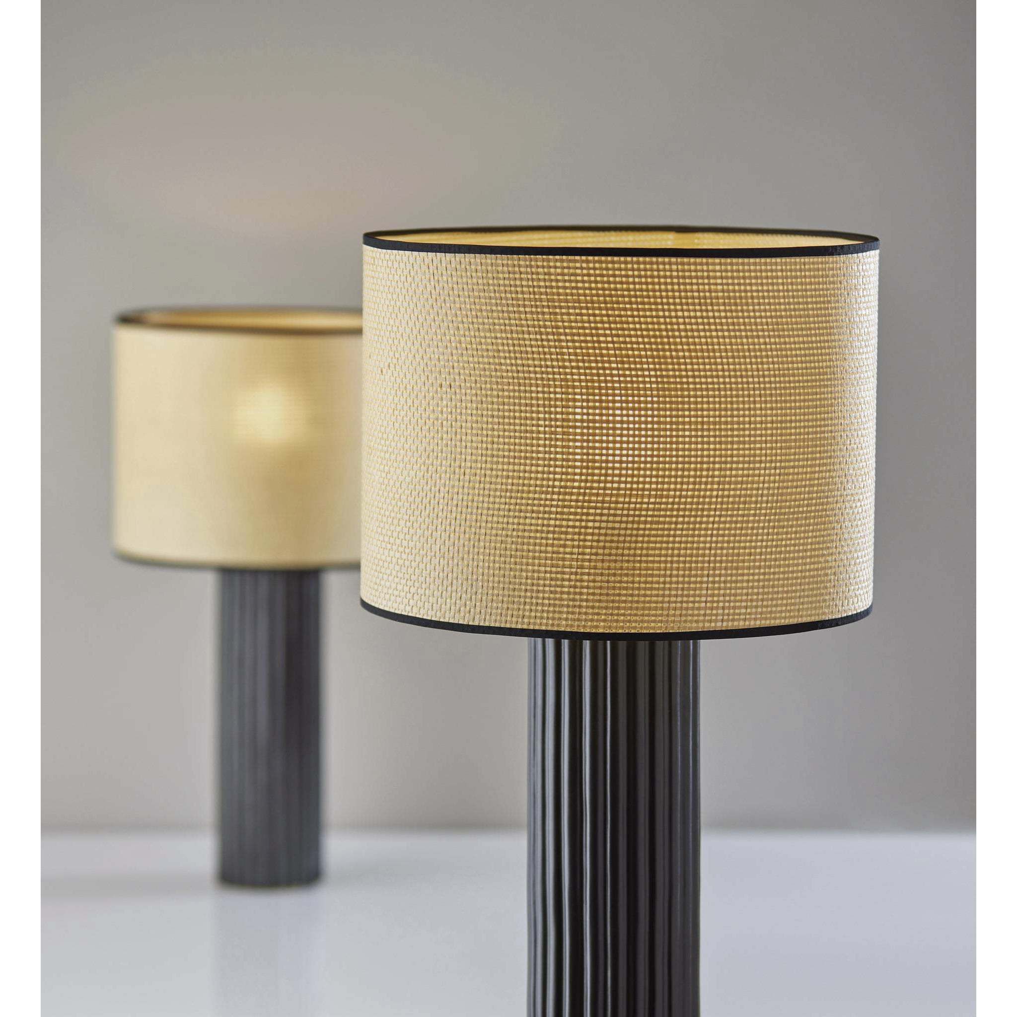 Primrose 28.75 inch 150.00 watt Black Ribbed Ceramic Table Lamp Portable Light