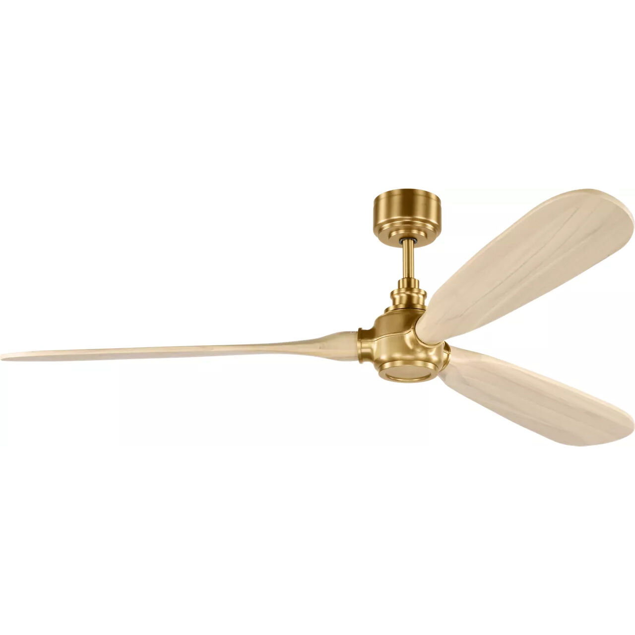 Valiant 60 inch Burnished Brass with Washed White Oak Blades Ceiling Fan