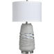 Stone 30 inch 100 watt Stone Gray and White Table Lamp Portable Light