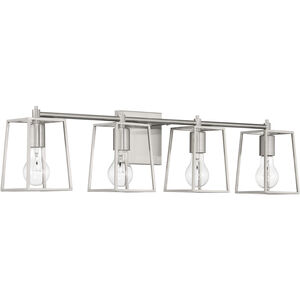 Dunn 4 Light 32 inch Brushed Polished Nickel Vanity Light Wall Light