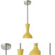 Clare 1 Light 7 inch Sunset Yellow with Polished Nickel Pendant Ceiling Light