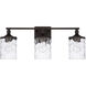 Colton 3 Light 24 inch Bronze Vanity Light Wall Light