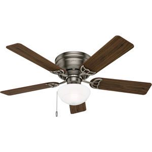 Low Profile 52 inch Antique Pewter with Walnut/Light Cherry Blades Ceiling Fan, Low Profile