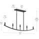 Jheni 5 Light 45 inch Matte Black Linear Chandelier Ceiling Light