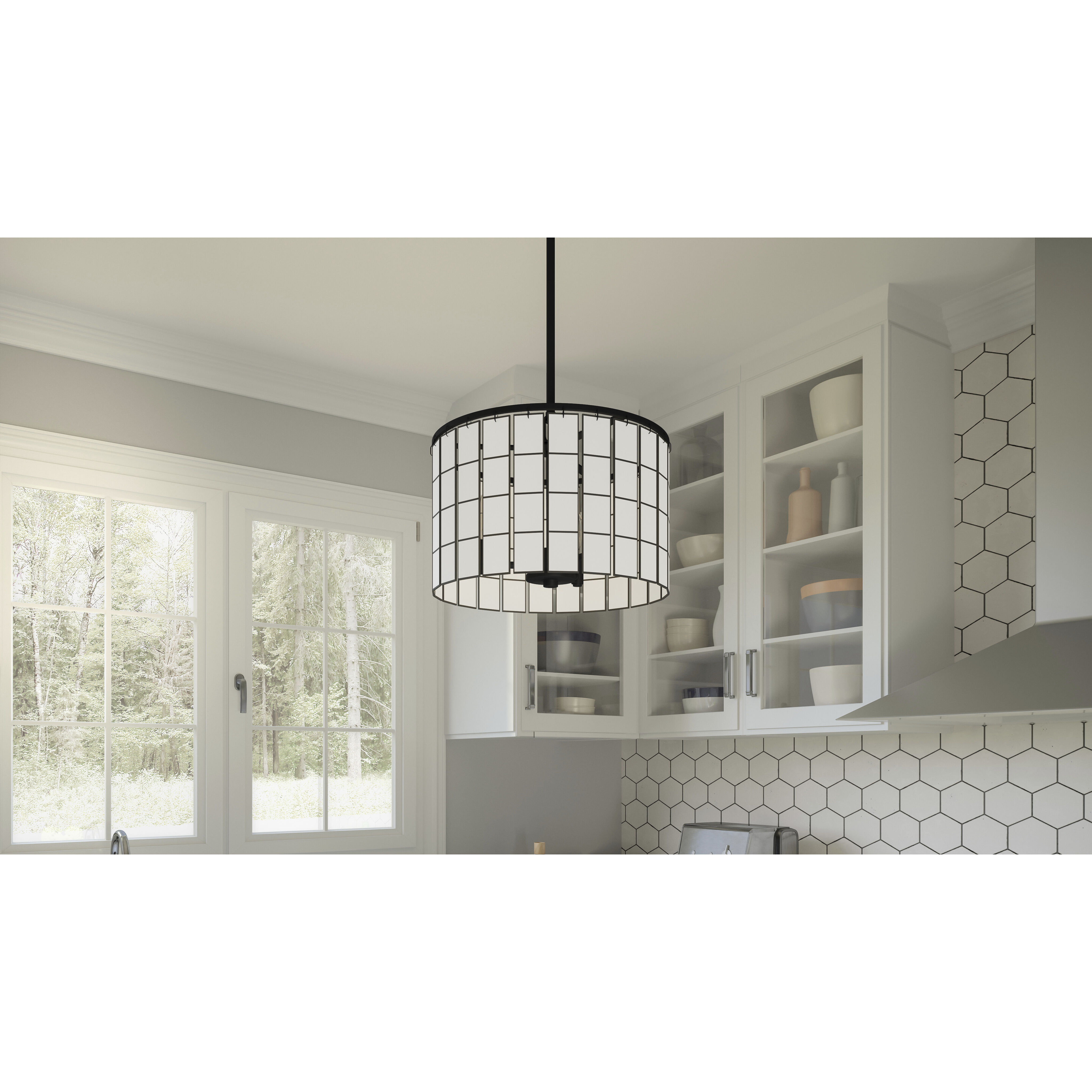 Seigler 3 Light 14 inch Matte Black Pendant Ceiling Light