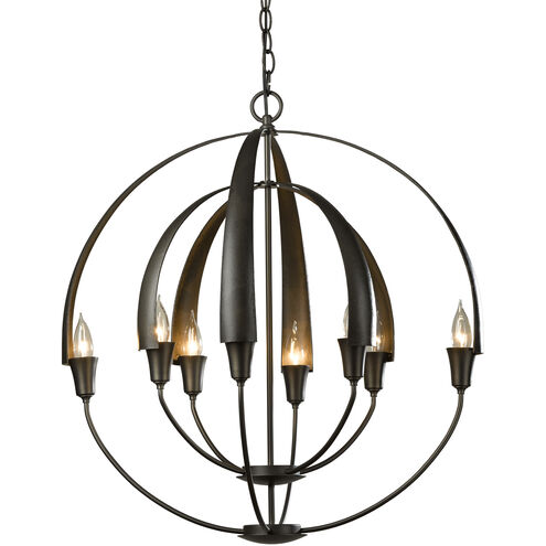 Double Cirque 8 Light 25.4 inch Dark Smoke Chandelier Ceiling Light