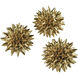 Spangle Gold Leaf Orb, Set of 3
