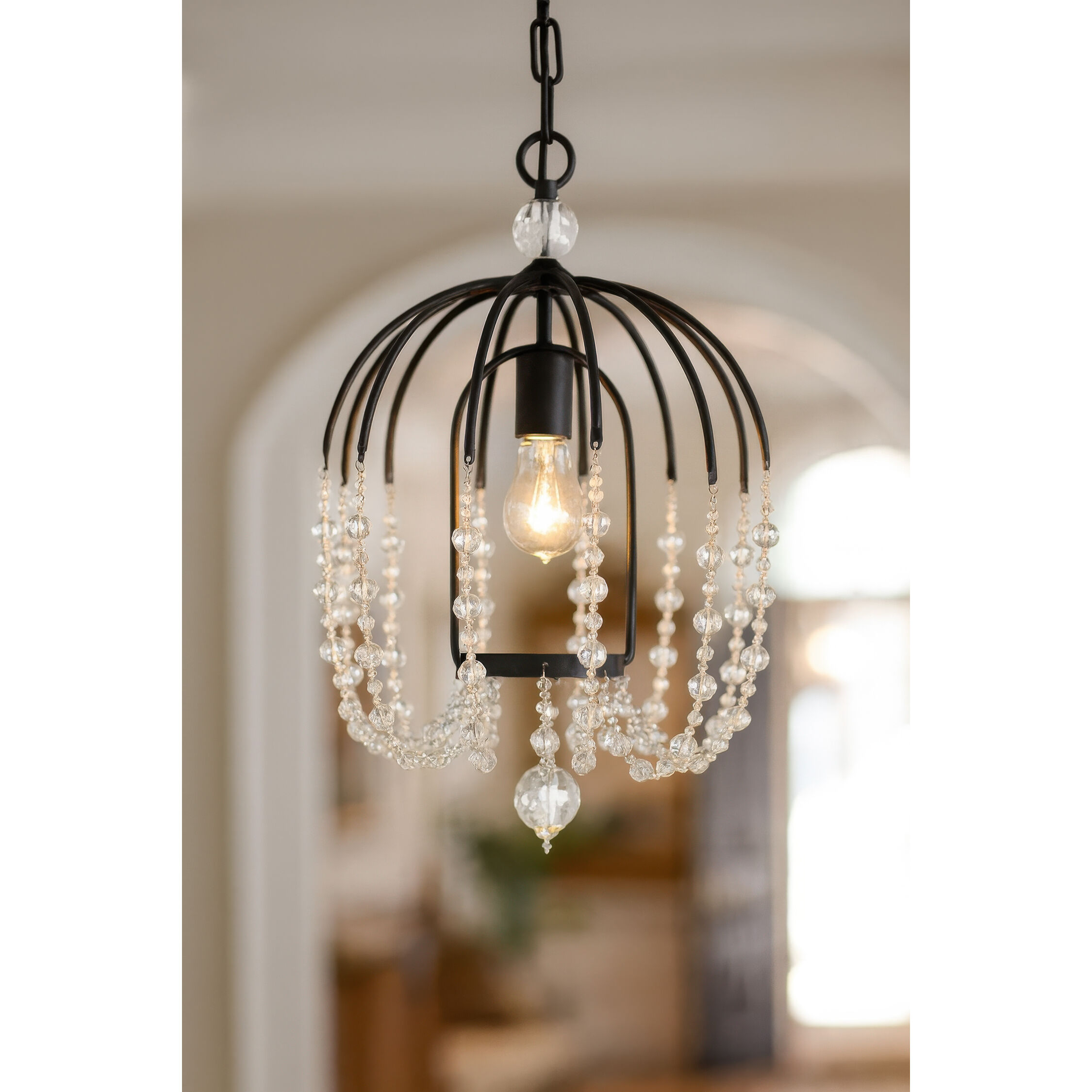 Voliere 1 Light 12.5 inch Matte Black Pendant Ceiling Light